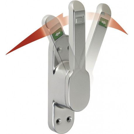 Poignée de porte VARIO DIN Gauche / Droite blanc LM 30mm tige ronde 10mm DENI