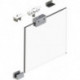 Système coulissant 73 50 kg portes vitrées ESG 8 mm kit complet HELM