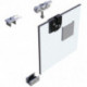 Système coulissant 73 Portes en verre effet inox 80 kg ESG / VSG Kit complet 8-10,76 mm HELM