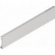 Clip couvercle aluminium effet inox anodisé à clipser sur 2500 mm