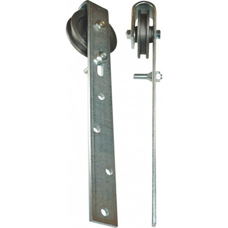 Poulie pour portail coulissant 140mm acier max.130kg 14/17mm Heinrich