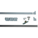 Kit rail 80787 Rail acier galvanisé 50x10 mm Roulettes 105 ou 120 mm HBS-BETZ