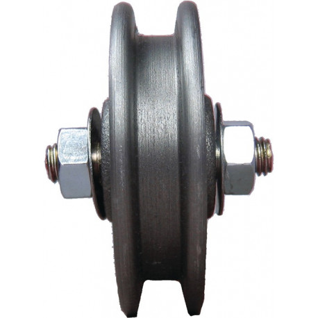 Poulie pour portail coulissant 160mm acier 175kg 14/17mm Heinrich
