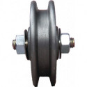 Poulie pour portail coulissant 160mm acier 175kg 14/17mm Heinrich
