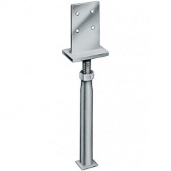 Pied de poteau PVIG/PVIBG 60x90x10mm acier galvanisé - A sceller