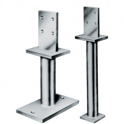 Pied de poteau PIS/PISB 100x80x10mm acier galvanisé - A sceller