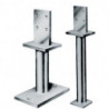 Pied de poteau PIS/PISB 100x80x10mm acier galvanisé - A visser