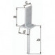 Support poteau 130x200x80x80mm Acier brut, galvanisé à chaud