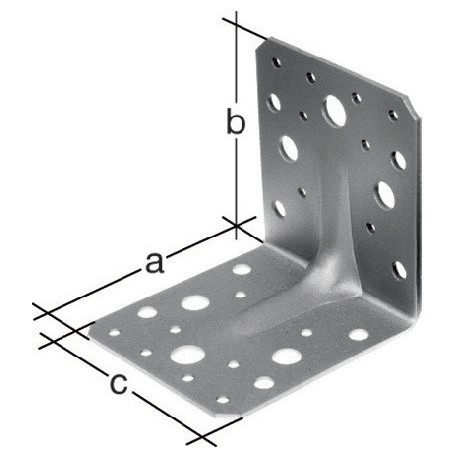 Equerre renforcée 90x90x65mm Nbr trou 4/18 S.2,5mm GAH (Par 50)