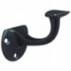 Supports de main courante Laque noire en fonte.D.plaque murale 53mm forme de dôme DENI