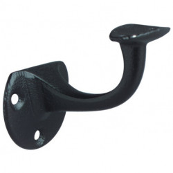 Supports de main courante Laque noire en fonte.D.plaque murale 53mm forme de dôme DENI