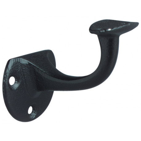 Supports de main courante Laque noire en fonte.D.plaque murale 53mm forme de dôme DENI