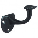 Supports de main courante Laque noire en fonte.D.plaque murale 53mm forme de dôme DENI