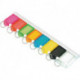 Porte-clés à coller ou à visser, couleurs assorties, plastique Nombre de crochets 8