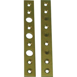 Plaque plate fixation L.160mm B.20mm S.3mm acier galvanisé.006/775/V SCHNEGEL