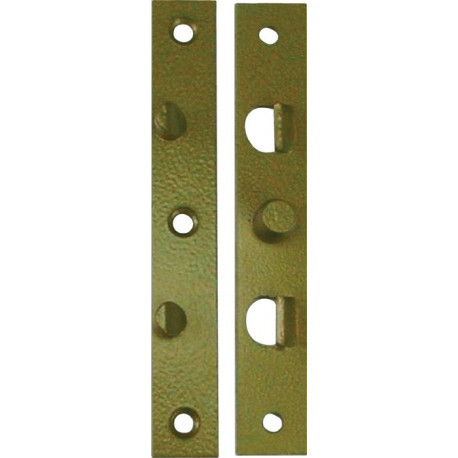 Plaque plate fixation L.140mm B.22mm S.3mm acier galvanisé