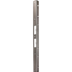 Plaque de verrou porte d'angle de sécurité L.500mm B.25mm S.2mm Acier inoxydable brossé mat 005/3127 SCHNEGEL