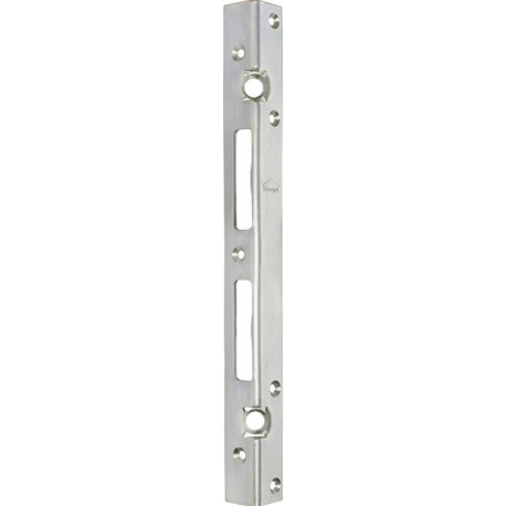 Plaque de verrou porte d'angle de sécurité L.300mm B.25mm S.3mm Acier galvanisé 006/910/V SCHNEGEL