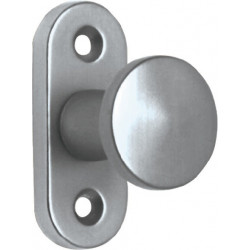 Bouton de porte relevable aluminium F2 / argent nickel 35 mm EDI