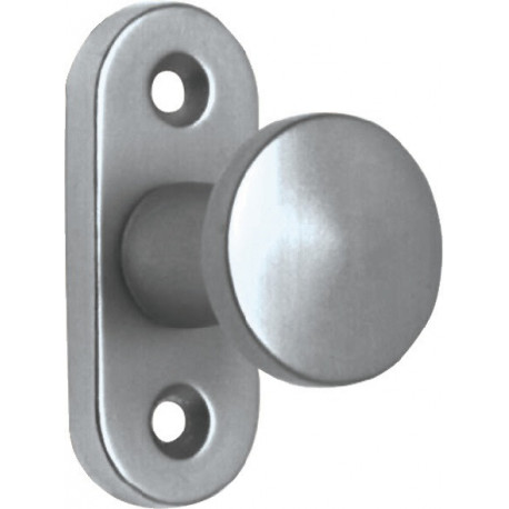 Bouton de porte relevable aluminium F2 / argent nickel 35 mm EDI