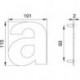 Lettre de numéro de maison a Inox matt 114mm B.101mm EDI