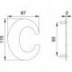 Lettre de numéro de maison c Inox matt 110mm B.87mm EDI