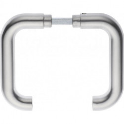 Paire de poignées de porte 103 inox F00 axe carré 8 mm
