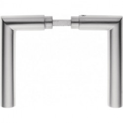 Paire de poignée 108 H acier inox F00 tige carrée 10 mm EDI