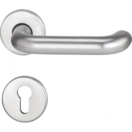 Set poignée porte Riva FS 103/103 Alu.F1 D/D TS 38-58mm PZ rd.DIN Gauche / Droite EDI