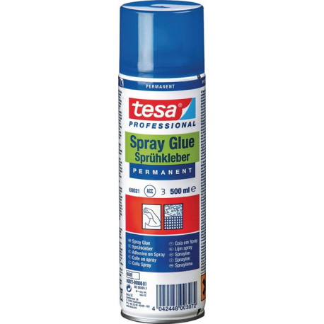Colle pulvérisable permanent 60021 transparent 500 ml bombe aérosol TESA (Par 12)