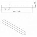 Carré porte OGRO 114 PB FS carré.9x110mm Broche OGRO