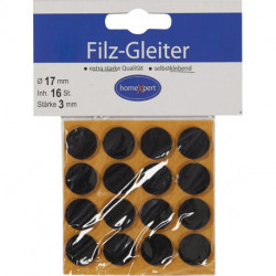 Patins en feutre 17mm marron