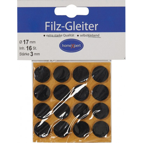 Patins en feutre 17mm marron