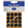 Patins en feutre 17mm marron