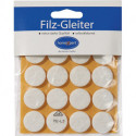 Patins en feutre 17mm blanc