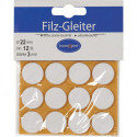 Patins en feutre 22mm blanc