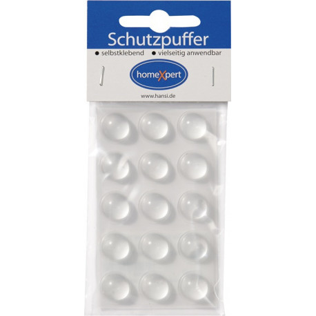 Tampon de protection 16mm plastique transparent Lins auto-adhésif