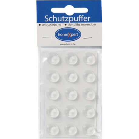 Tampon de protection 14mm plastique transparent auto-adhésif