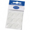 Tampon de protection 20mm plastique transparent auto-adhésif
