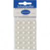 Tampon de protection 12,6mm plastique transparent Qua auto-adhésif