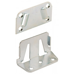 Connecteur de poutre centrale pour lits, acier galvanisé HETTICH