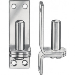 Gond volet sur support 13x39x102mm acier bleu galvanisé