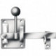 Verrou de porte de jardin type 1 H100xL80xS2mm galvanisé bleu droit / gauche, avec loquet