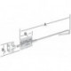 Loquet sol acier galva bleu L.400mm B.100mm Trou-Ø 16mm