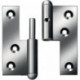 Charnière de porte à visser acier droite 80x72 mm DIN droite goupille fixe galvanisée bleue VORMANN (Par 10)