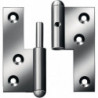 Charnière de porte à visser acier droite 80x72 mm DIN droite goupille fixe galvanisée bleue VORMANN (Par 10)