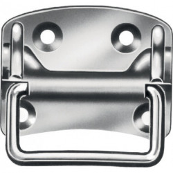 Poignée meuble H.80mm Larg.100mm galvanisé bleu acier - 4 trous (Par 10)