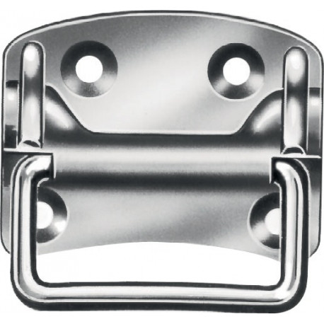 Poignée meuble H.80mm Larg.100mm galvanisé bleu acier - 4 trous (Par 10)