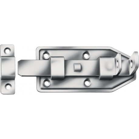 Verrou de porte longueur 120 mm largeur 56 mm acier inoxydable VORMAN