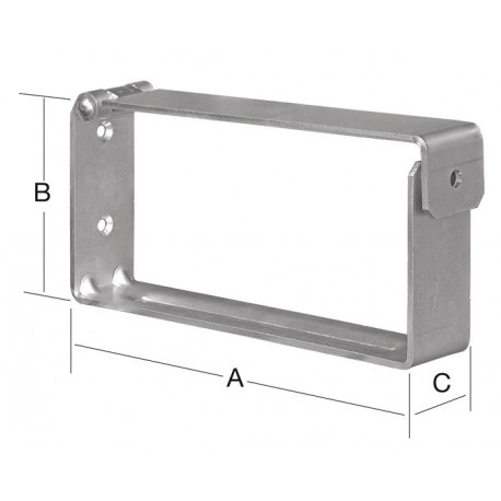 Porte-matériel longueur 200 mm hauteur 90 mm largeur 40 mm (Par 2)